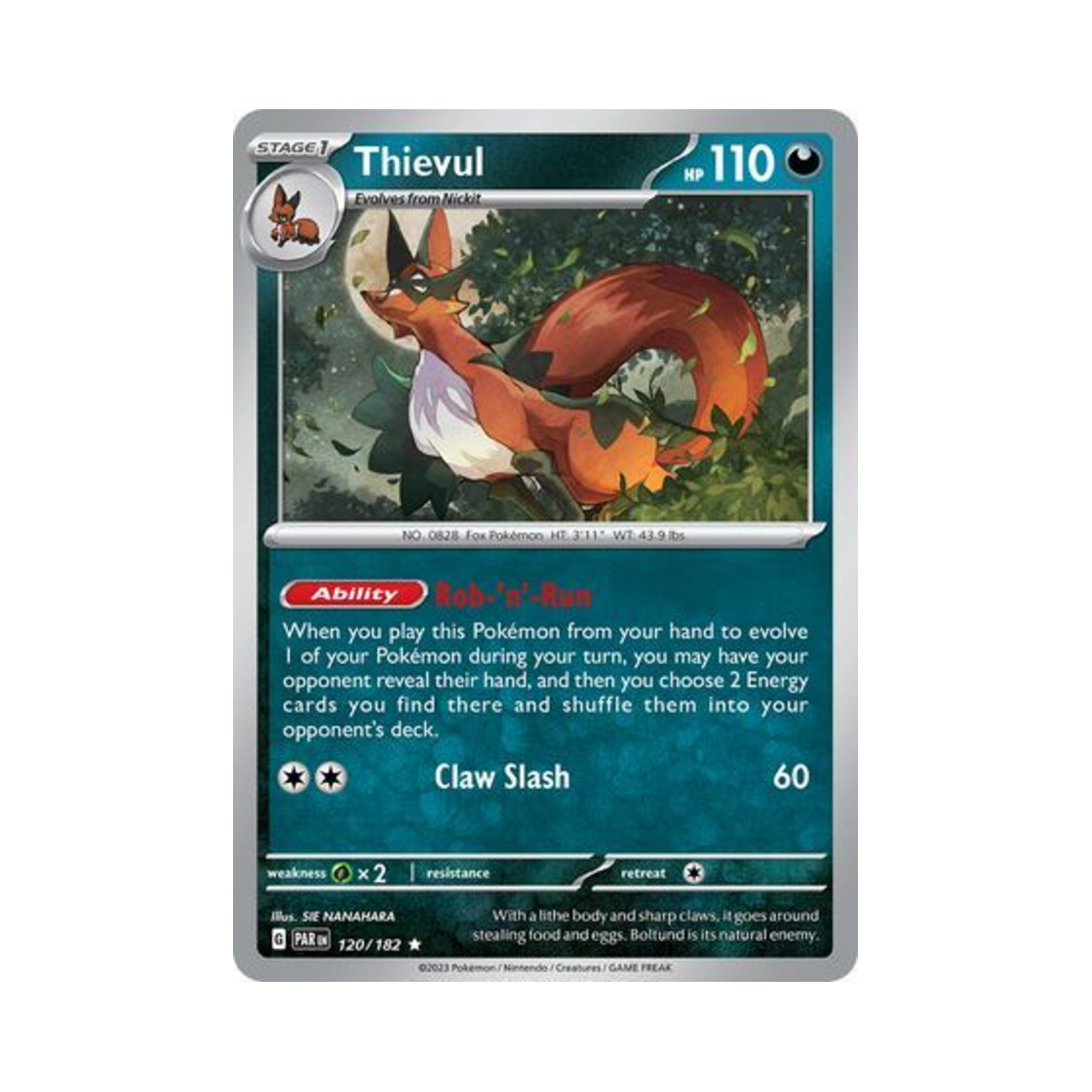 포켓몬 TCG 폭슬라이 R 파라독스 리프트 (영문판)(Pokemon TCG Thievul R Paradox Rift (English Ver.)) - 1