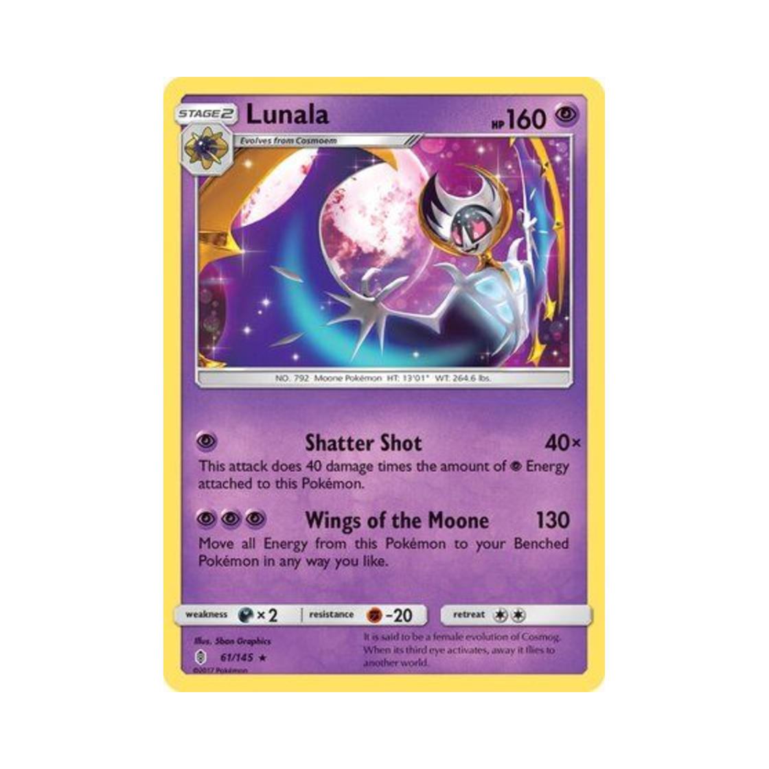 포켓몬 TCG 루나아라 R 가디언스 라이징 (영문판)(Pokemon TCG Lunala R Guardians Rising (English Ver.)) - 1