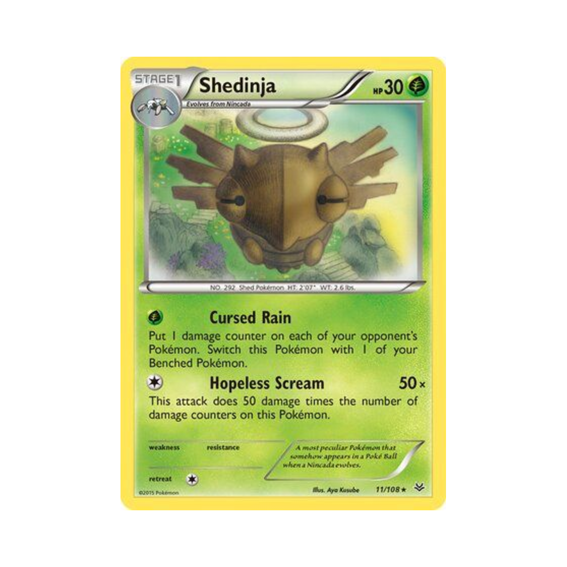 포켓몬 TCG 껍질몬 R 로어링 스카이즈 (영문판)(Pokemon TCG Shedinja R Roaring Skies (English Ver.)) - 1