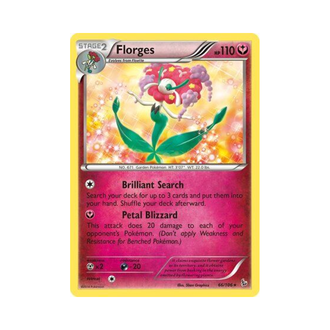 포켓몬 TCG 플라제스 RH 플래시파이어 (영문판)(Pokemon TCG Florges RH Flashfire (English Ver.))