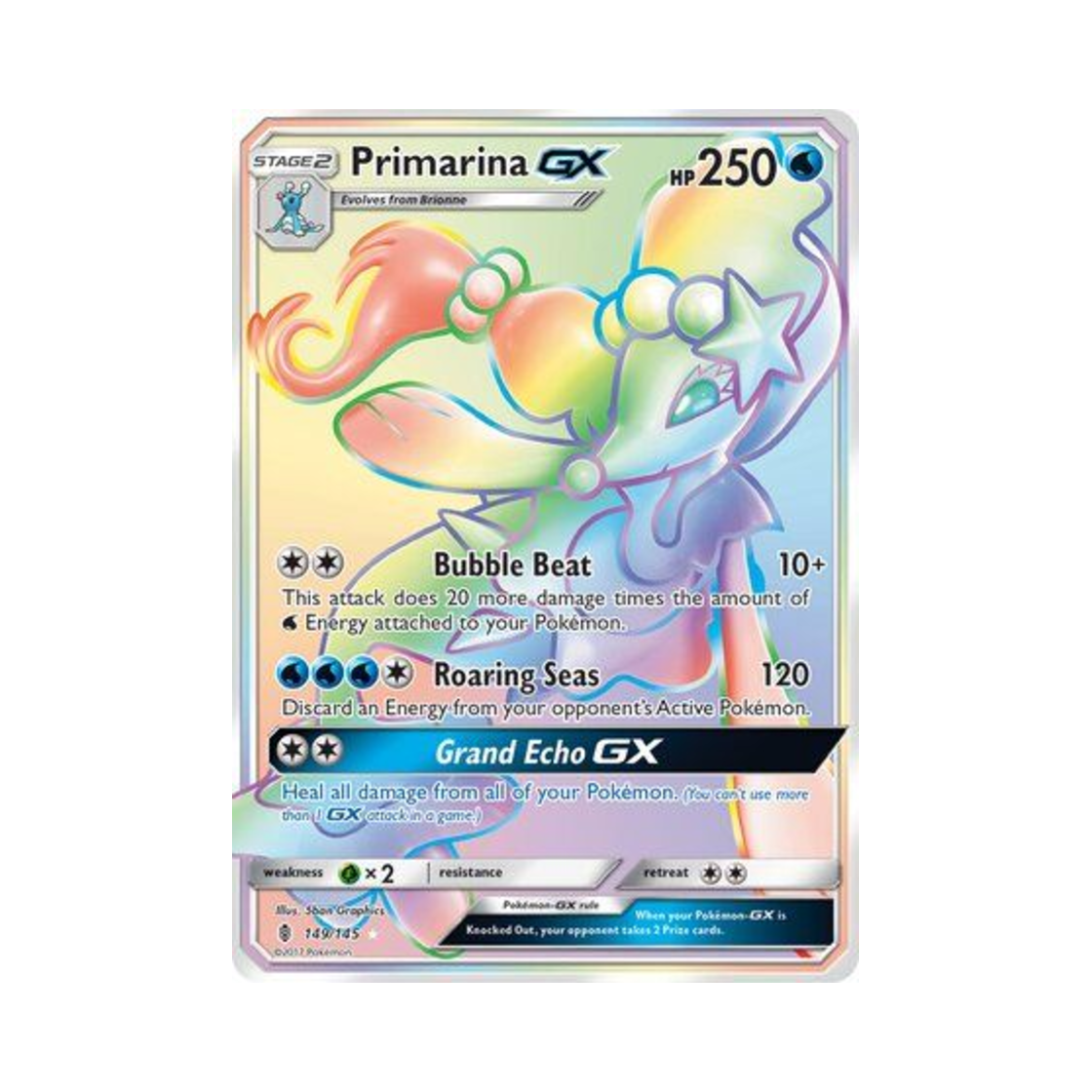 포켓몬 TCG 누리레느 GX RR 가디언스 라이징 (영문판)(Pokemon TCG Primarina GX RR Guardians Rising (English Ver.)) - 1