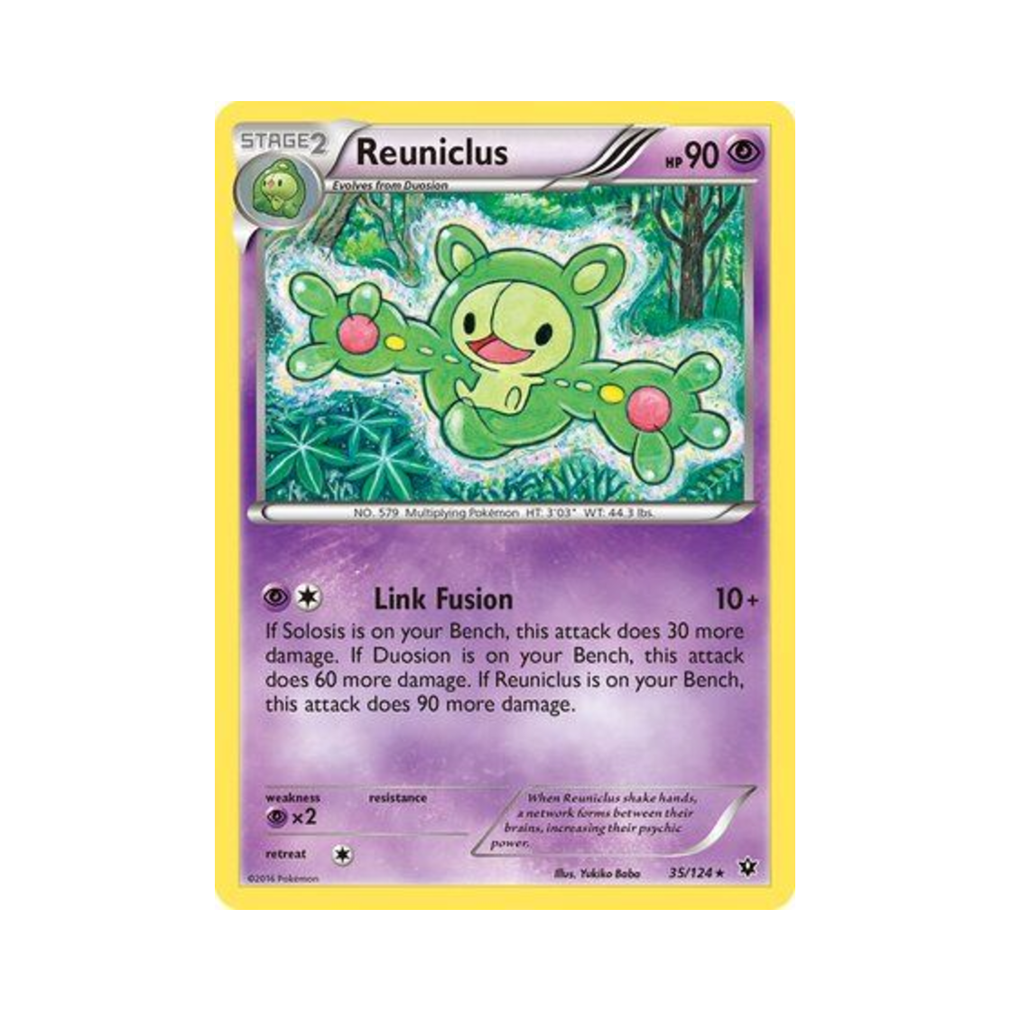 포켓몬 TCG 란쿨루스 R 페이츠 컬라이드 (영문판)(Pokemon TCG Reuniclus R Fates Collide (English Ver.))