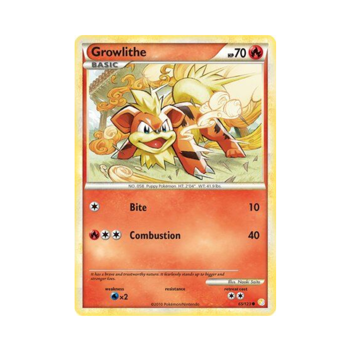 포켓몬 TCG 가디 C 하트골드 & 소울실버 (영문판)(Pokemon TCG Growlithe C HeartGold & SoulSilver (English Ver.)) - 1