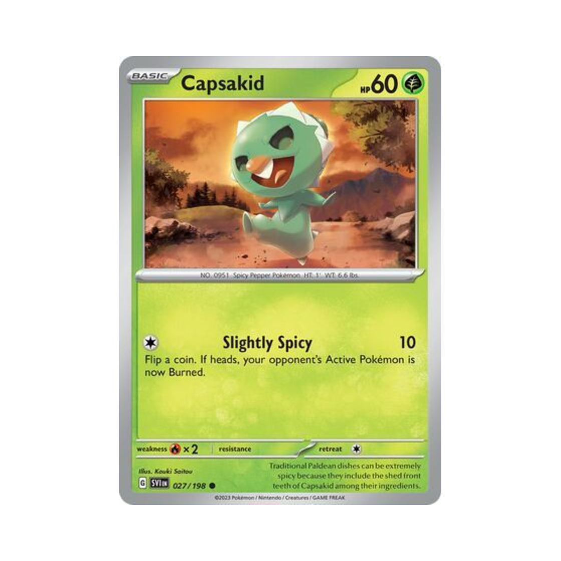 포켓몬 TCG 캡싸이 C 스칼렛 & 바이올렛 (영문판)(Pokemon TCG Capsakid C Scarlet & Violet (English Ver.))