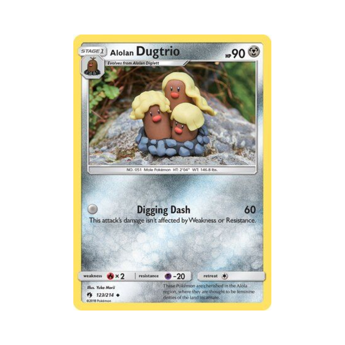 포켓몬 TCG 알로라 닥트리오 U 로스트 썬더 (영문판)(Pokemon TCG Alolan Dugtrio U Lost Thunder (English Ver.)) - 1
