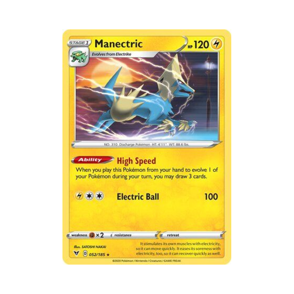 포켓몬 TCG 썬더볼트 R 비비드 볼티지 (영문판)(Pokemon TCG Manectric R Vivid Voltage (English Ver.)) - 1