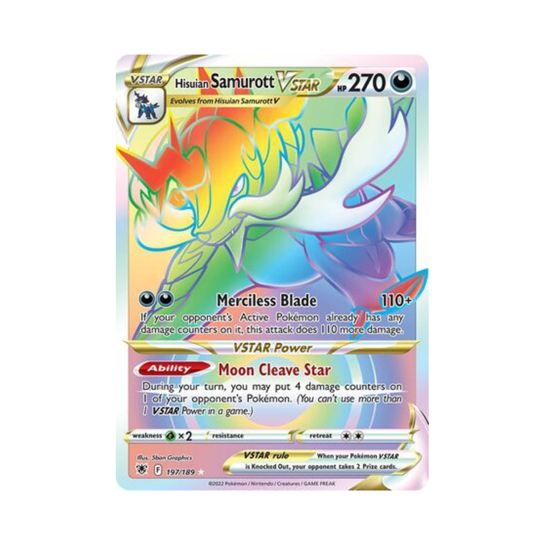 포켓몬 TCG 히스이 대검귀 VSTAR RR 아스트랄 레디안스 (영문판)(Pokemon TCG Hisuian Samurott VSTAR RR Astral Radiance (English Ver.)) - 1
