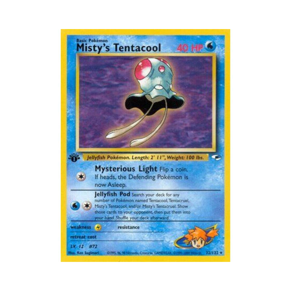 포켓몬 TCG 이슬의 왕눈해 R 짐 히어로즈 (영문판)(Pokemon TCG Misty's Tentacool R Gym Heroes (English Ver.))