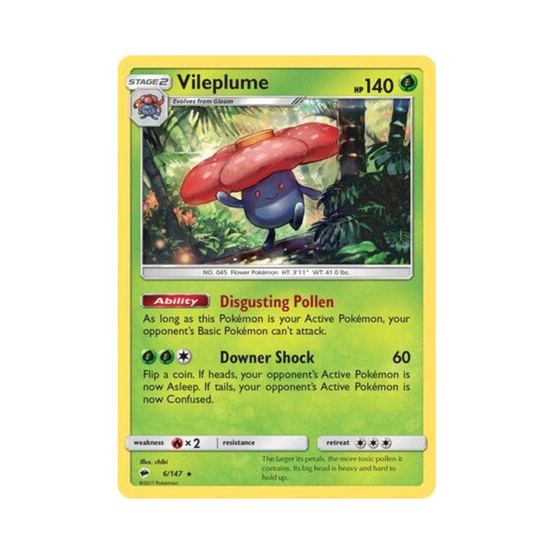 포켓몬 TCG 라플레시아 RH 버닝 쉐도우 (영문판)(Pokemon TCG Vileplume RH Burning Shadows (English Ver.)) - 1