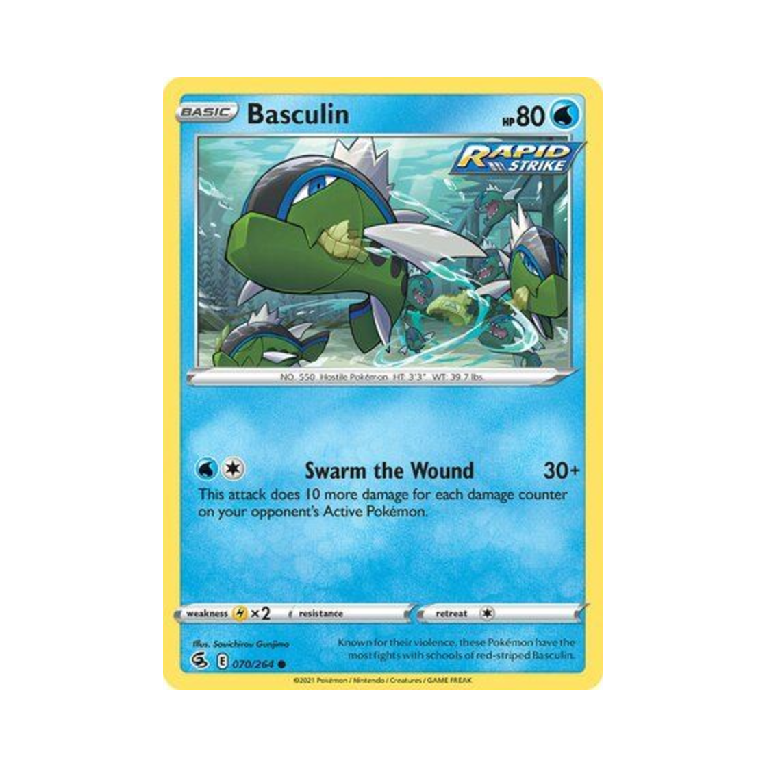 포켓몬 TCG 배쓰나이 C 퓨전 스트라이크 (영문판)(Pokemon TCG Basculin C Fusion Strike (English Ver.))