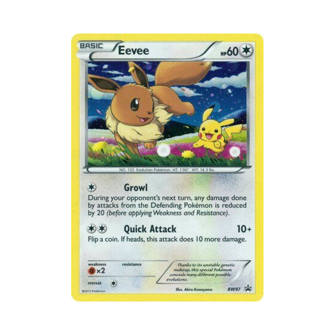 포켓몬 TCG 이브이 P 블랙 & 화이트 프로모카드 (영문판)(Pokemon TCG Eevee P Black & White Promos (English Ver.)) - 1