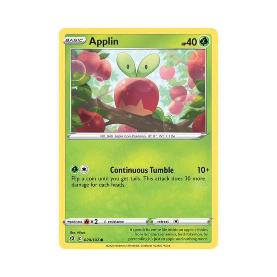 포켓몬 TCG 과사삭벌레 C 레벌 크래시 (영문판)(Pokemon TCG Applin C Rebel Clash (English Ver.))