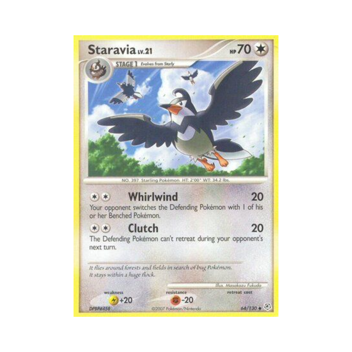 포켓몬 TCG 찌르버드 U 다이아몬드 & 펄 (영문판)(Pokemon TCG Staravia U Diamond & Pearl (English Ver.)) - 1
