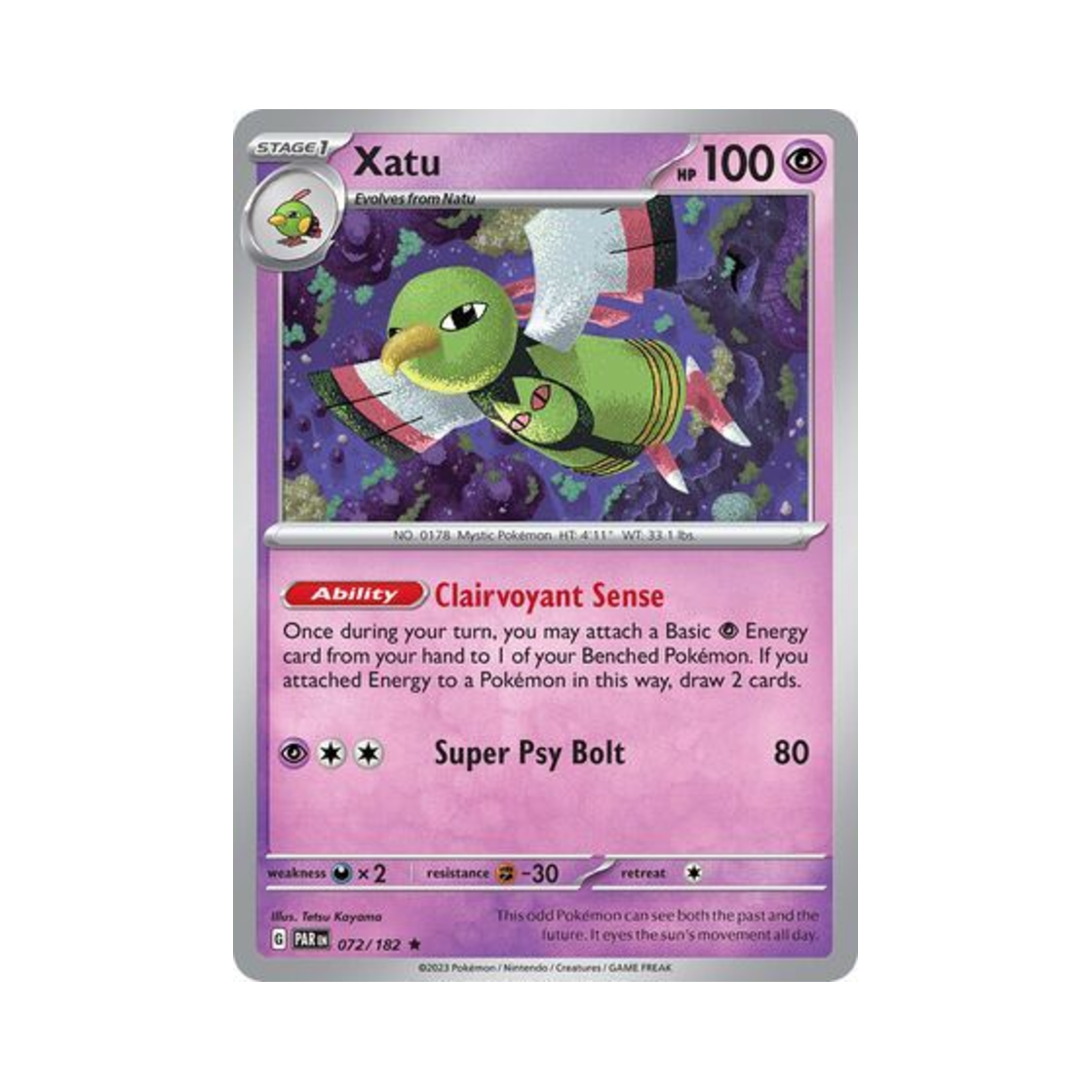 포켓몬 TCG 네이티오 R 파라독스 리프트 (영문판)(Pokemon TCG Xatu R Paradox Rift (English Ver.)) - 1