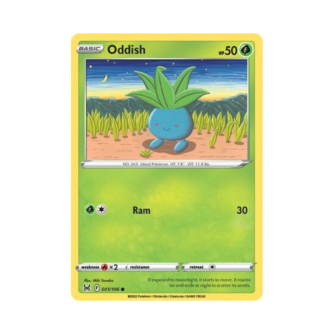 포켓몬 TCG 뚜벅쵸 C 로스트 오리진 (영문판)(Pokemon TCG Oddish C Lost Origin (English Ver.)) - 1