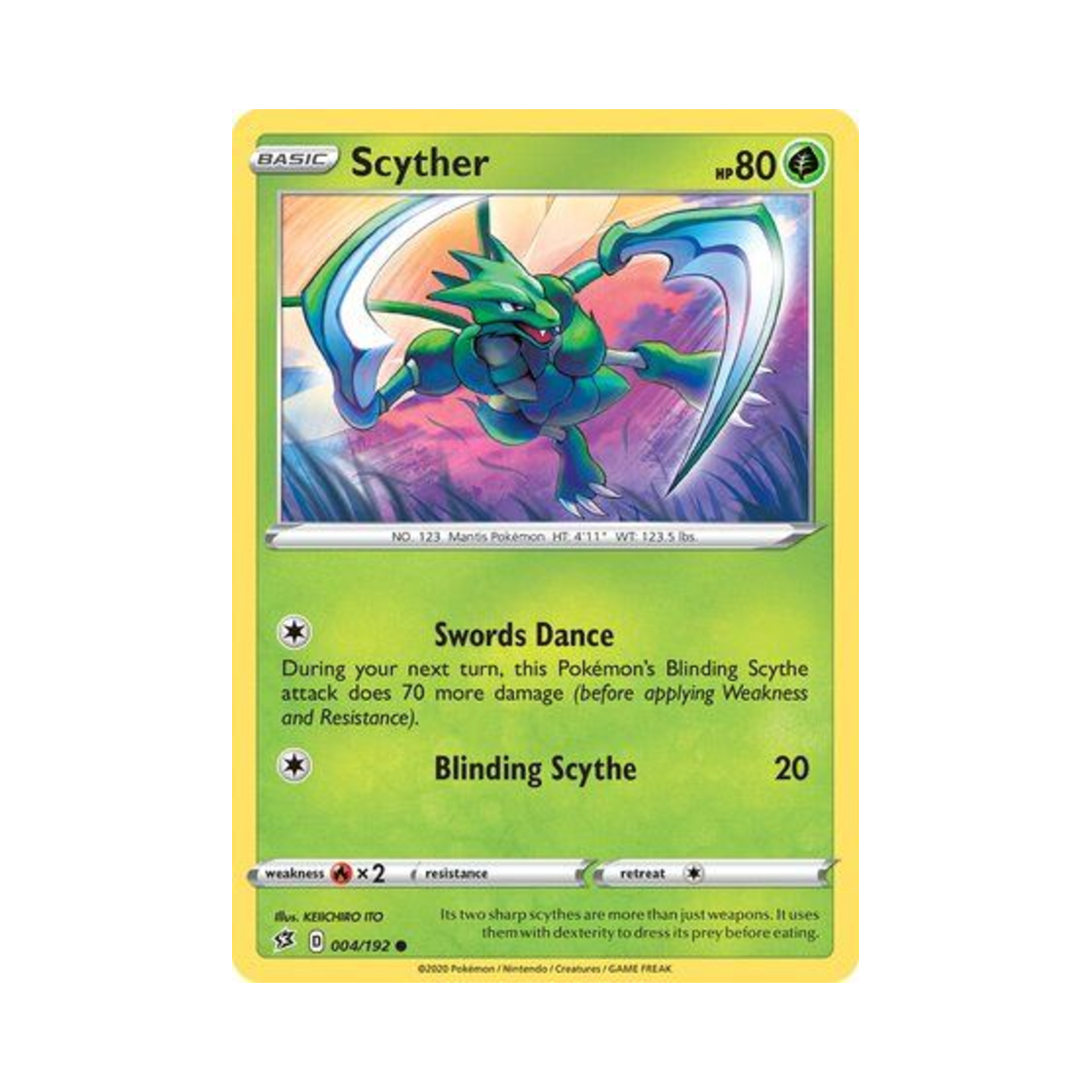 포켓몬 TCG 스라크 C 레벌 크래시 (영문판)(Pokemon TCG Scyther C Rebel Clash (English Ver.)) - 1