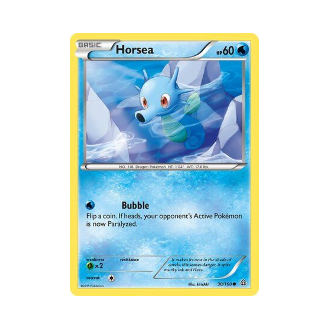 포켓몬 TCG 쏘드라 C 프라이멀 크래시 (영문판)(Pokemon TCG Horsea C Primal Clash (English Ver.)) - 1