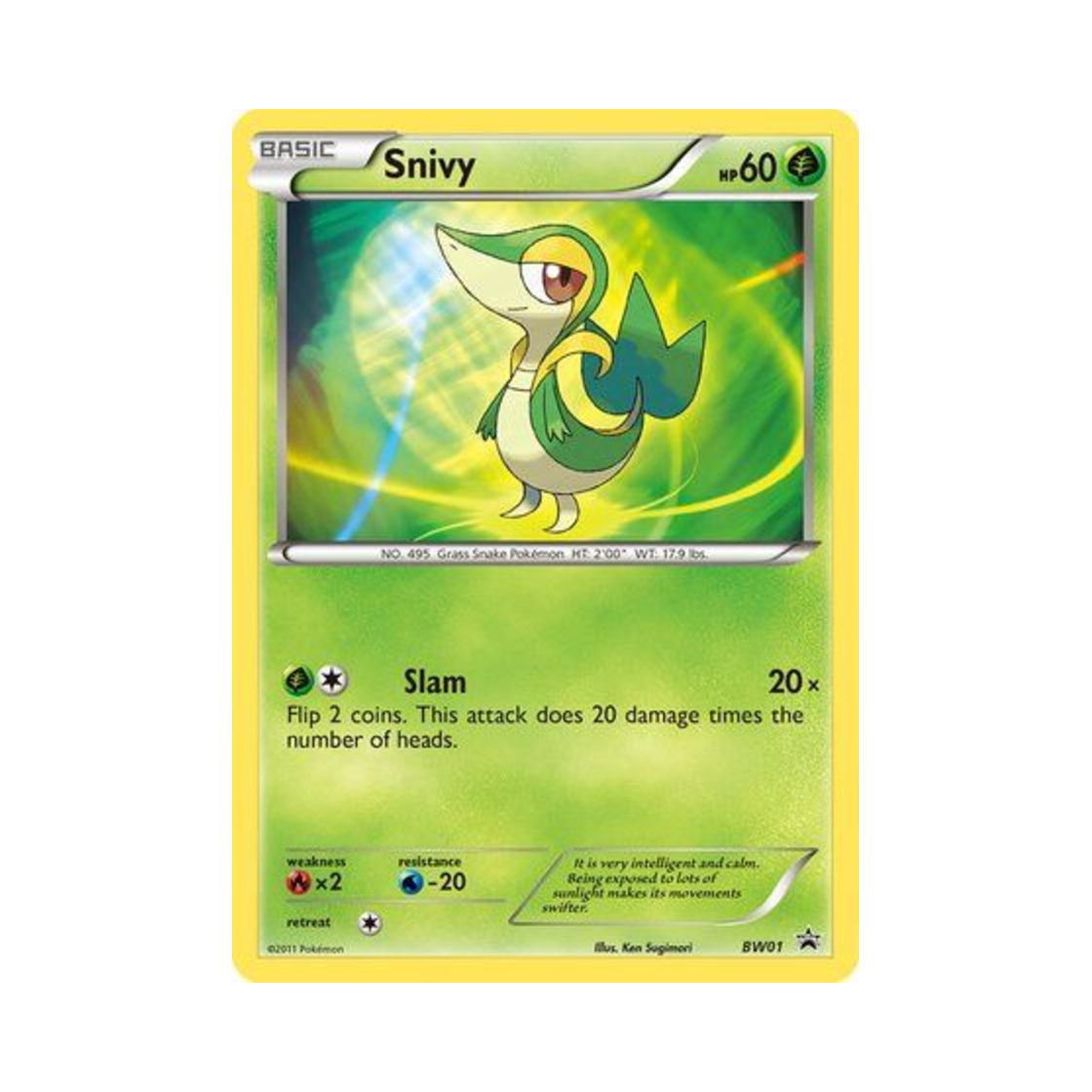 포켓몬 TCG 쥬리비안 P 블랙 & 화이트 프로모카드 (영문판)(Pokemon TCG Snivy P Black & White Promos (English Ver.)) - 1