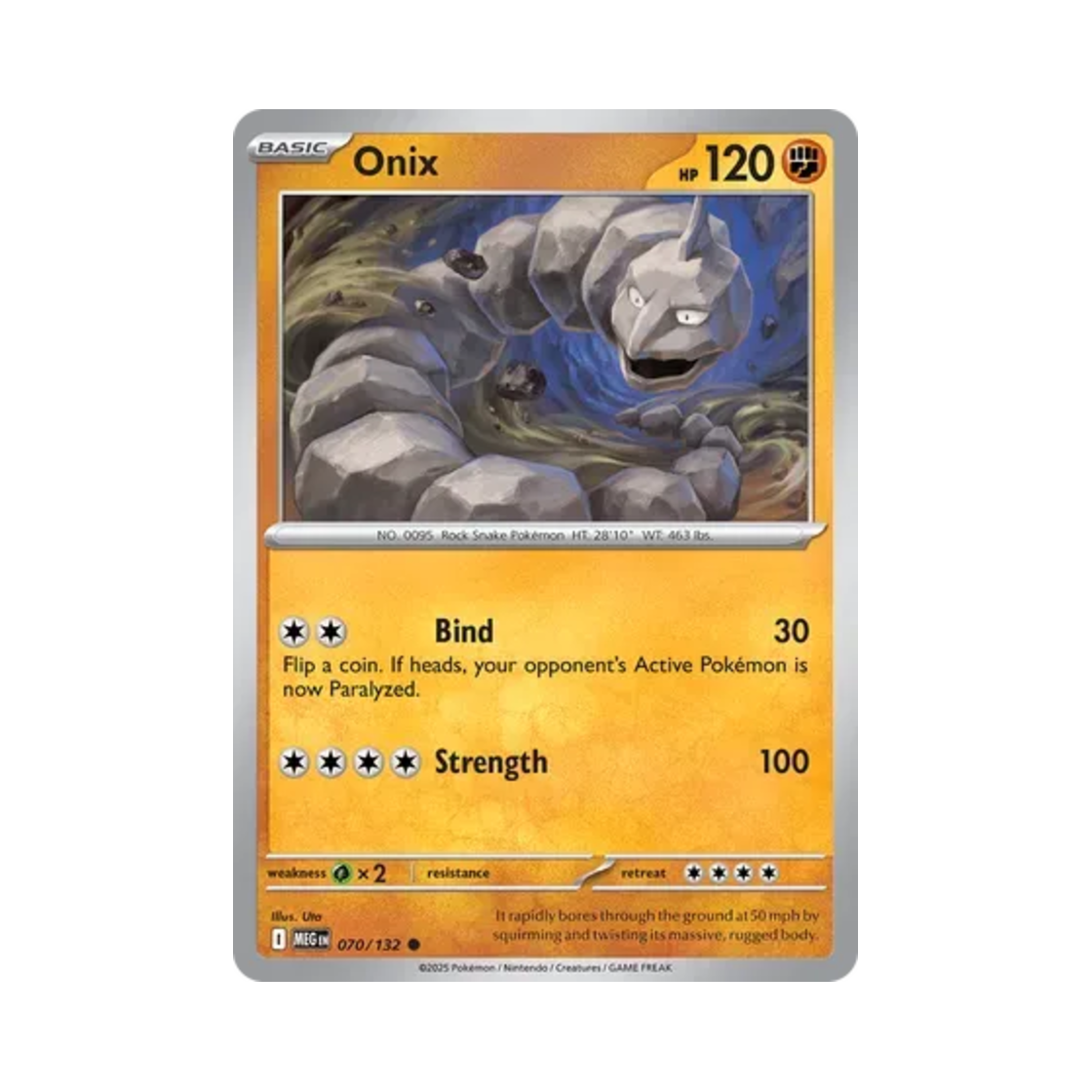 포켓몬 TCG 롱스톤 C 메가 에볼루션 (영문판)(Pokemon TCG Onix C Mega Evolution (English Ver.)) - 1