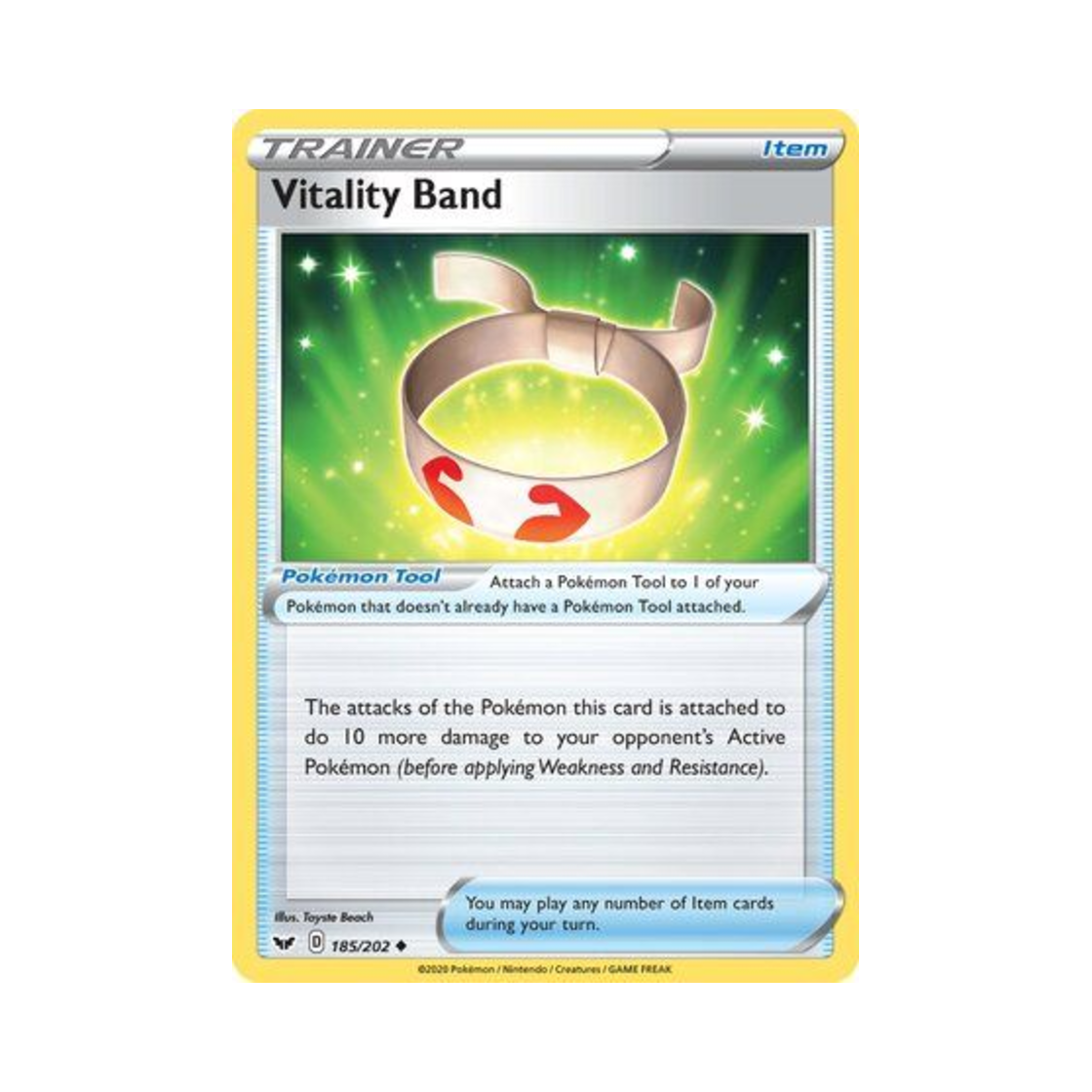 포켓몬 TCG 오기머리띠 U 소드 & 실드 (영문판)(Pokemon TCG Vitality Band U Sword & Shield (English Ver.)) - 1