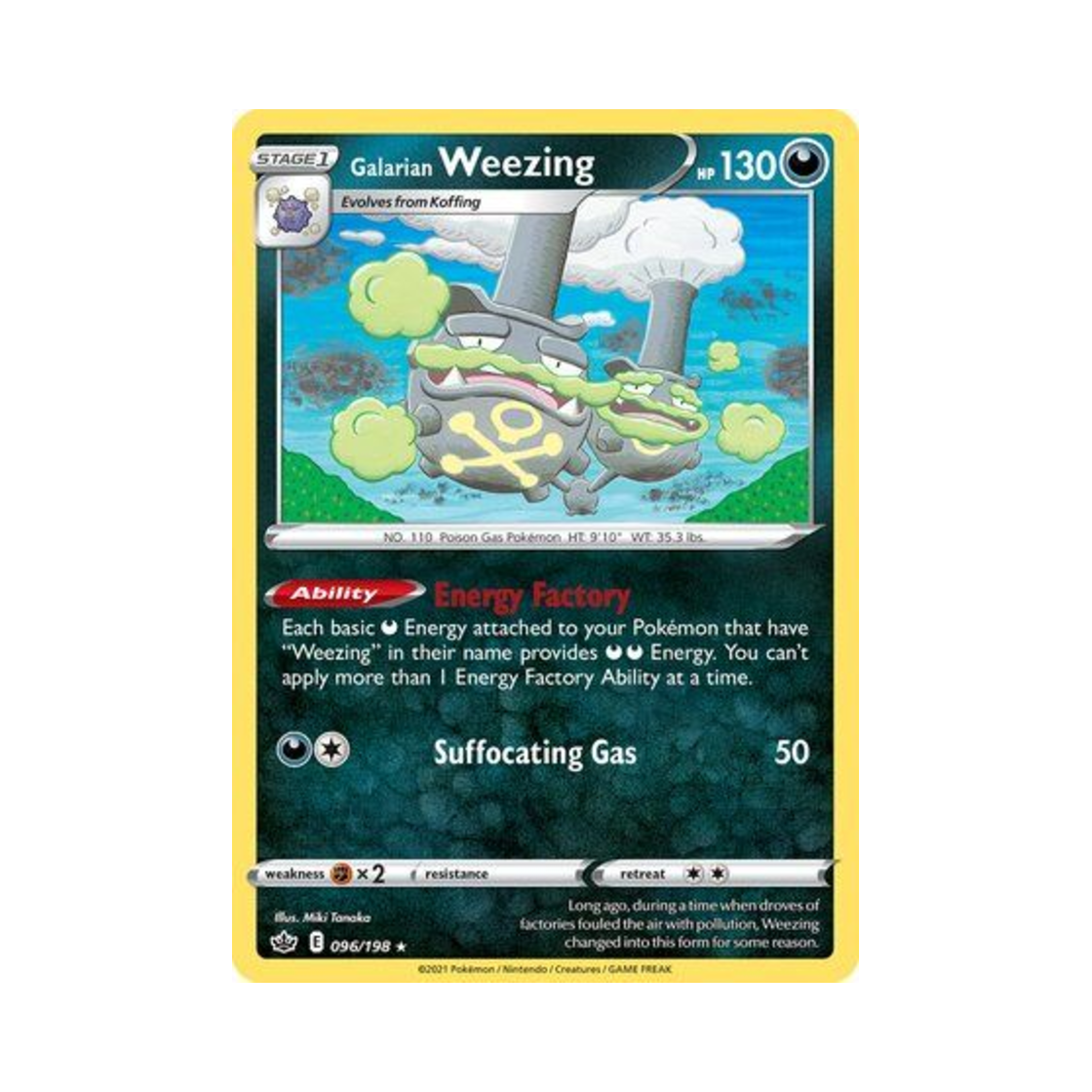 포켓몬 TCG 가라르 또도가스 R 칠링 레인 (영문판)(Pokemon TCG Galarian Weezing R Chilling Reign (English Ver.)) - 1