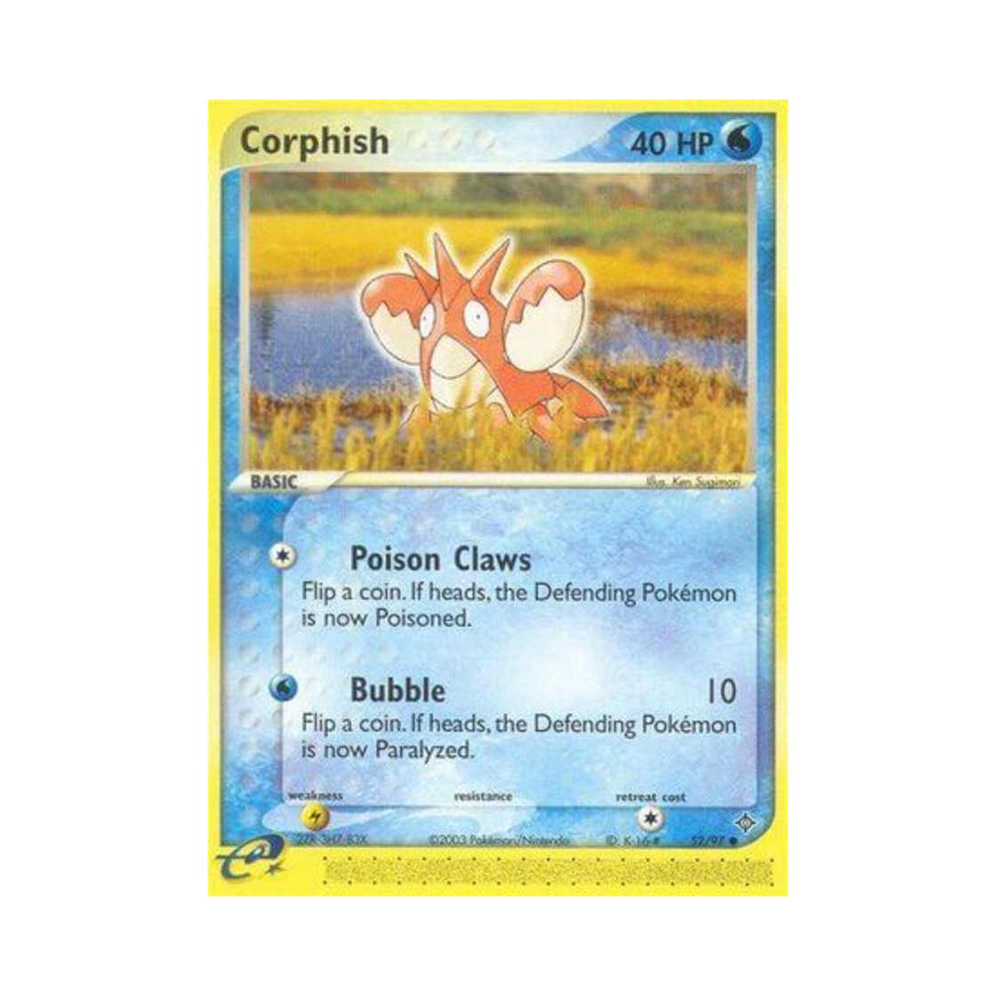 포켓몬 TCG 가재군 C EX 드래곤 (영문판)(Pokemon TCG Corphish C EX Dragon (English Ver.)) - 1