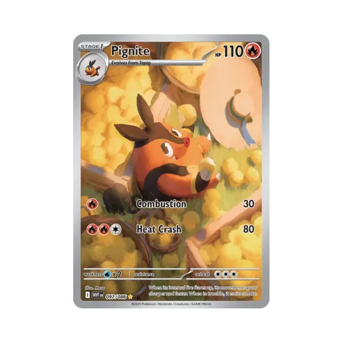 포켓몬 TCG 챠오꿀 IR 화이트플레어 (영문판)(Pokemon TCG Pignite IR White Flare (English Ver.))