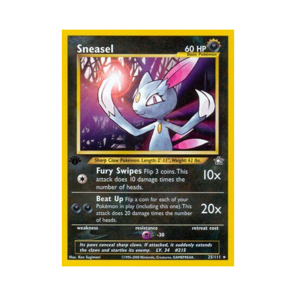 포켓몬 TCG 포푸니 R 네오 제네시스 (영문판)(Pokemon TCG Sneasel R Neo Genesis (English Ver.)) - 1