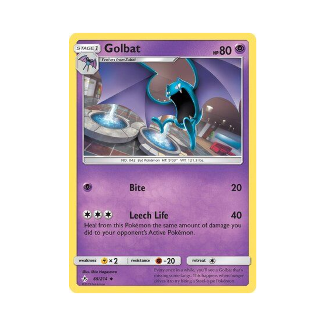 포켓몬 TCG 골뱃 U 언브로큰 본즈 (영문판)(Pokemon TCG Golbat U Unbroken Bonds (English Ver.)) - 1