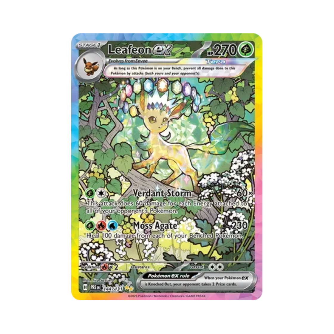 포켓몬 TCG 리피아 ex SIR 프리즈매틱 에볼루션즈 (영문판)(Pokemon TCG Leafeon ex SIR Prismatic Evolutions (English Ver.)) - 1