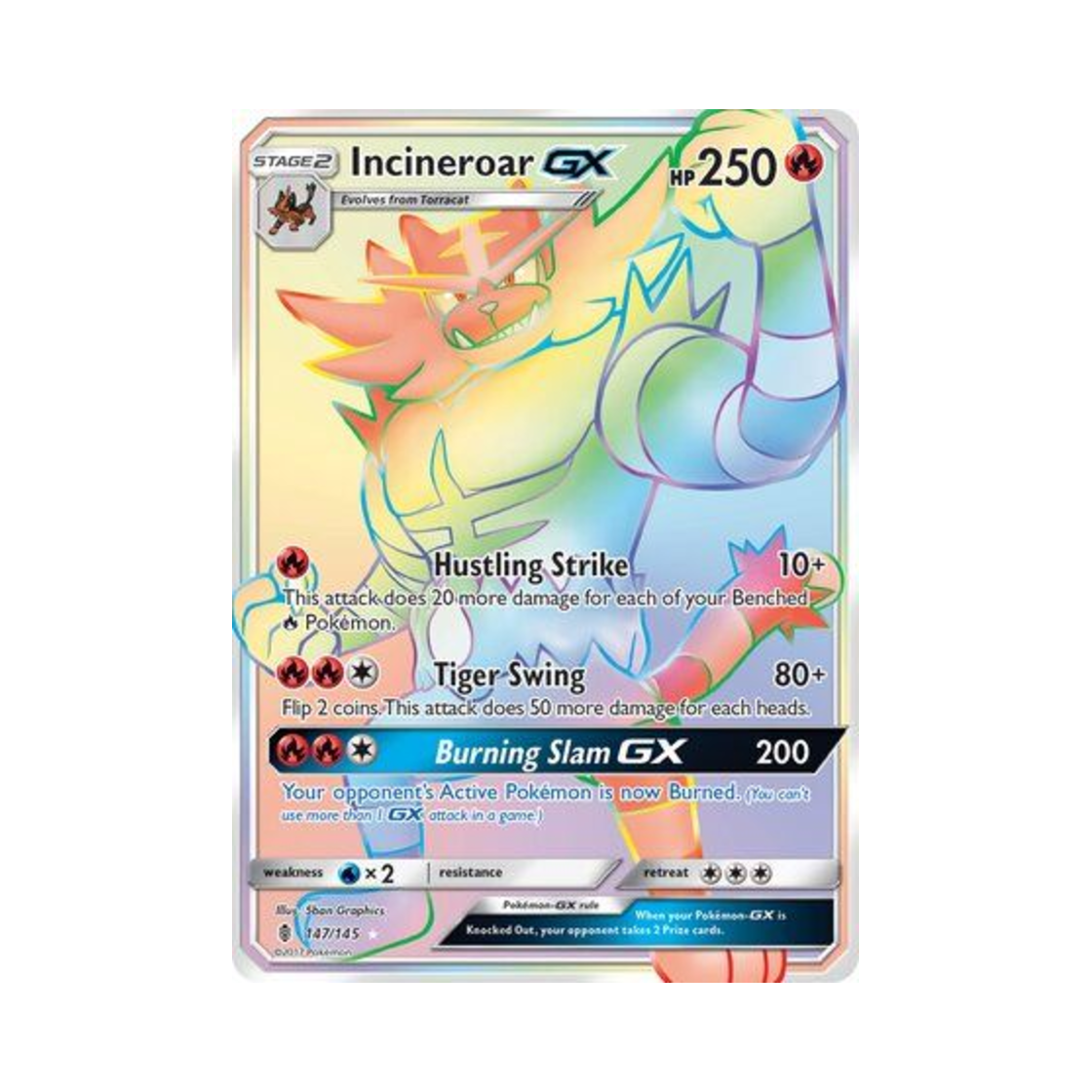 포켓몬 TCG 어흥염 GX RR 가디언스 라이징 (영문판)(Pokemon TCG Incineroar GX RR Guardians Rising (English Ver.)) - 1