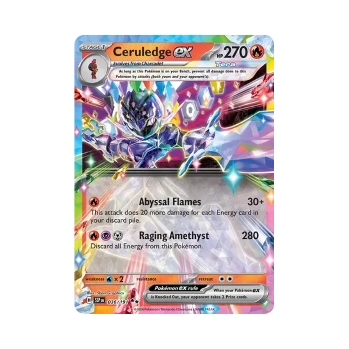 포켓몬 TCG 파라블레이즈 ex DR 서징 스파크 (영문판)(Pokemon TCG Ceruledge ex DR Surging Sparks (English Ver.)) - 1
