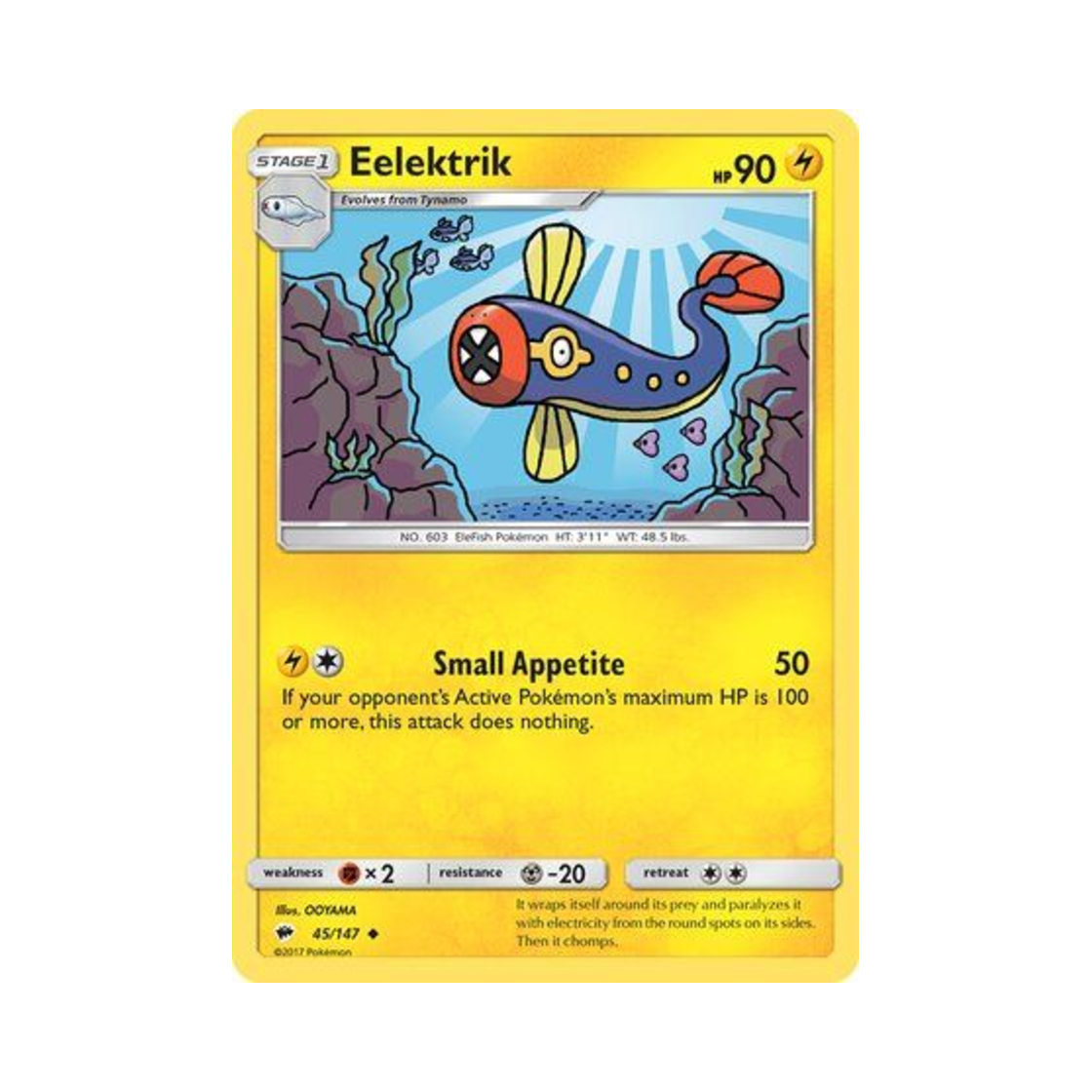 포켓몬 TCG 저리릴 U 버닝 쉐도우 (영문판)(Pokemon TCG Eelektrik U Burning Shadows (English Ver.)) - 1