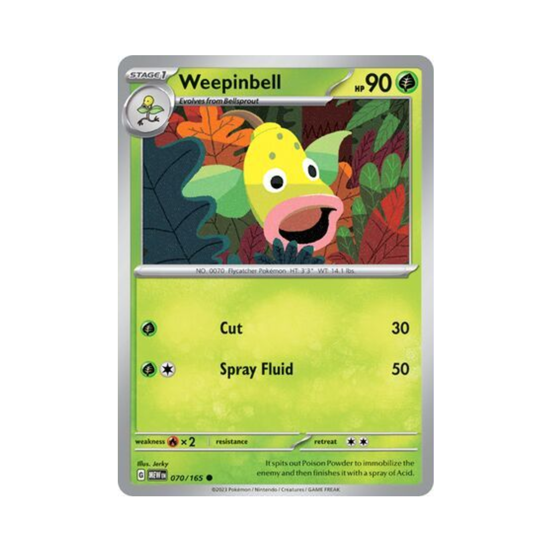 포켓몬 TCG 우츠동 C 스칼렛 & 바이올렛 151 (영문판)(Pokemon TCG Weepinbell C Scarlet & Violet 151 (English Ver.)) - 1