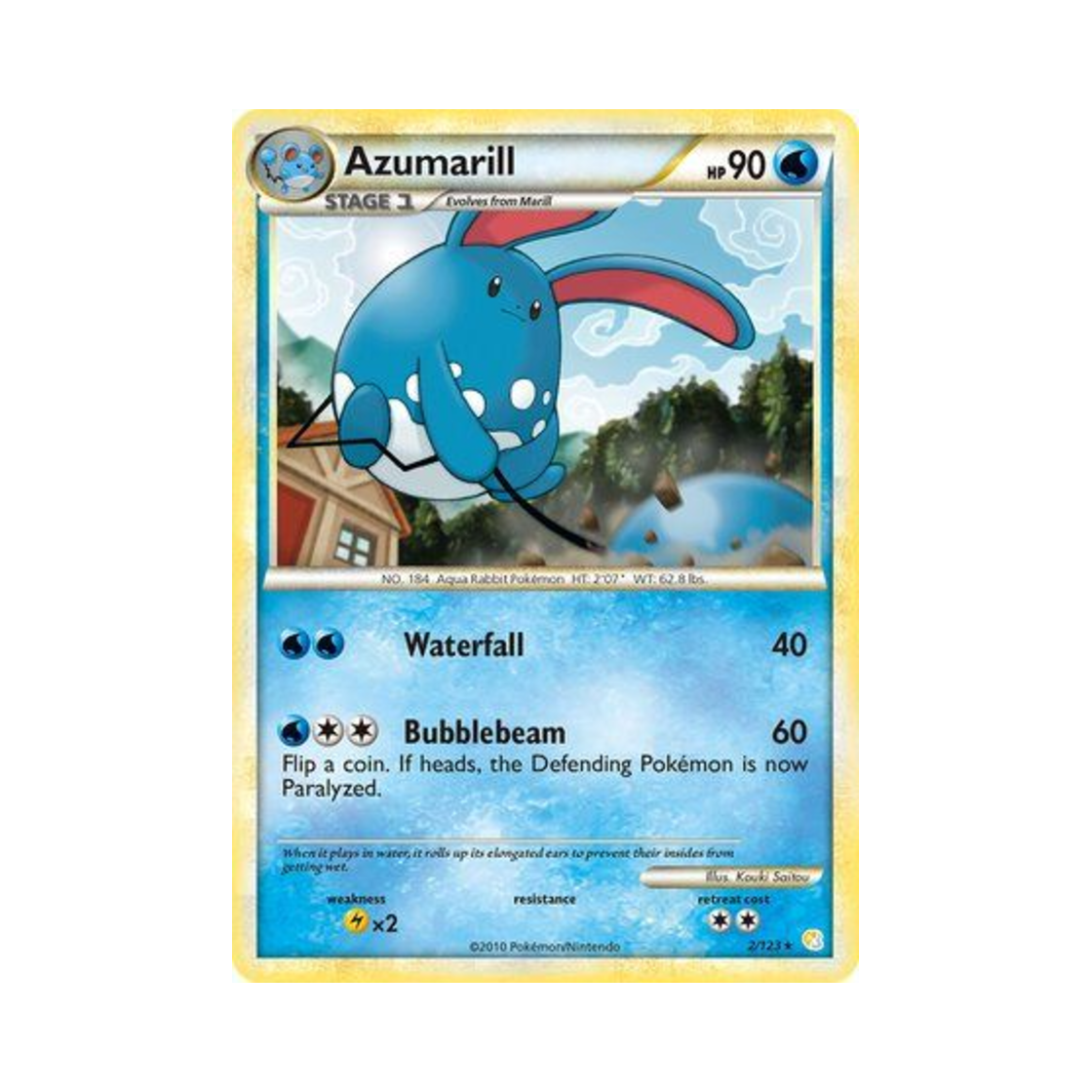 포켓몬 TCG 마릴리 RH 하트골드 & 소울실버 (영문판)(Pokemon TCG Azumarill RH HeartGold & SoulSilver (English Ver.))