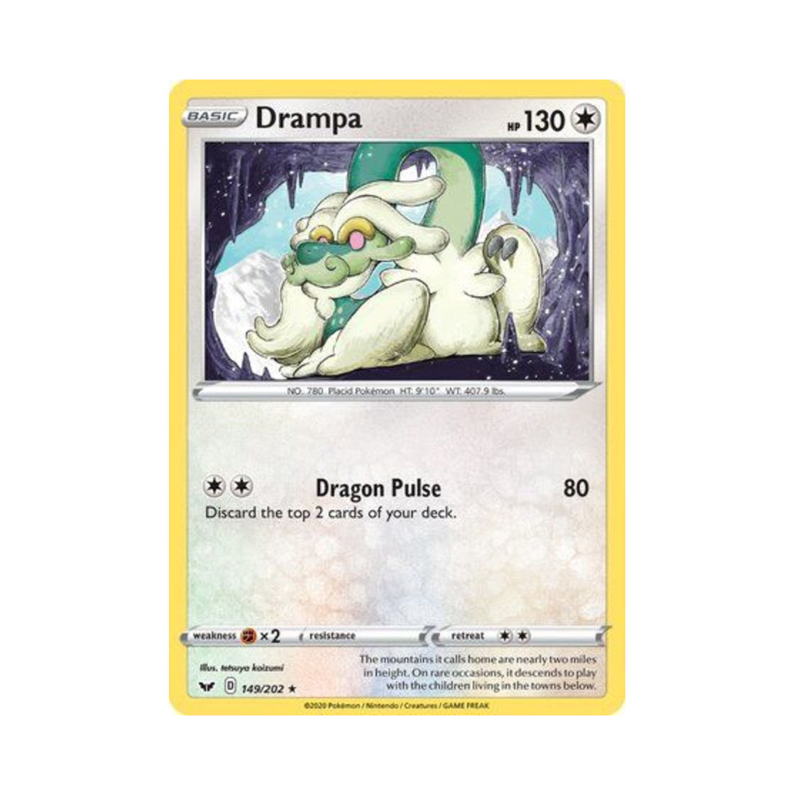 포켓몬 TCG 할비롱 R 소드 & 실드 (영문판)(Pokemon TCG Drampa R Sword & Shield (English Ver.)) - 1