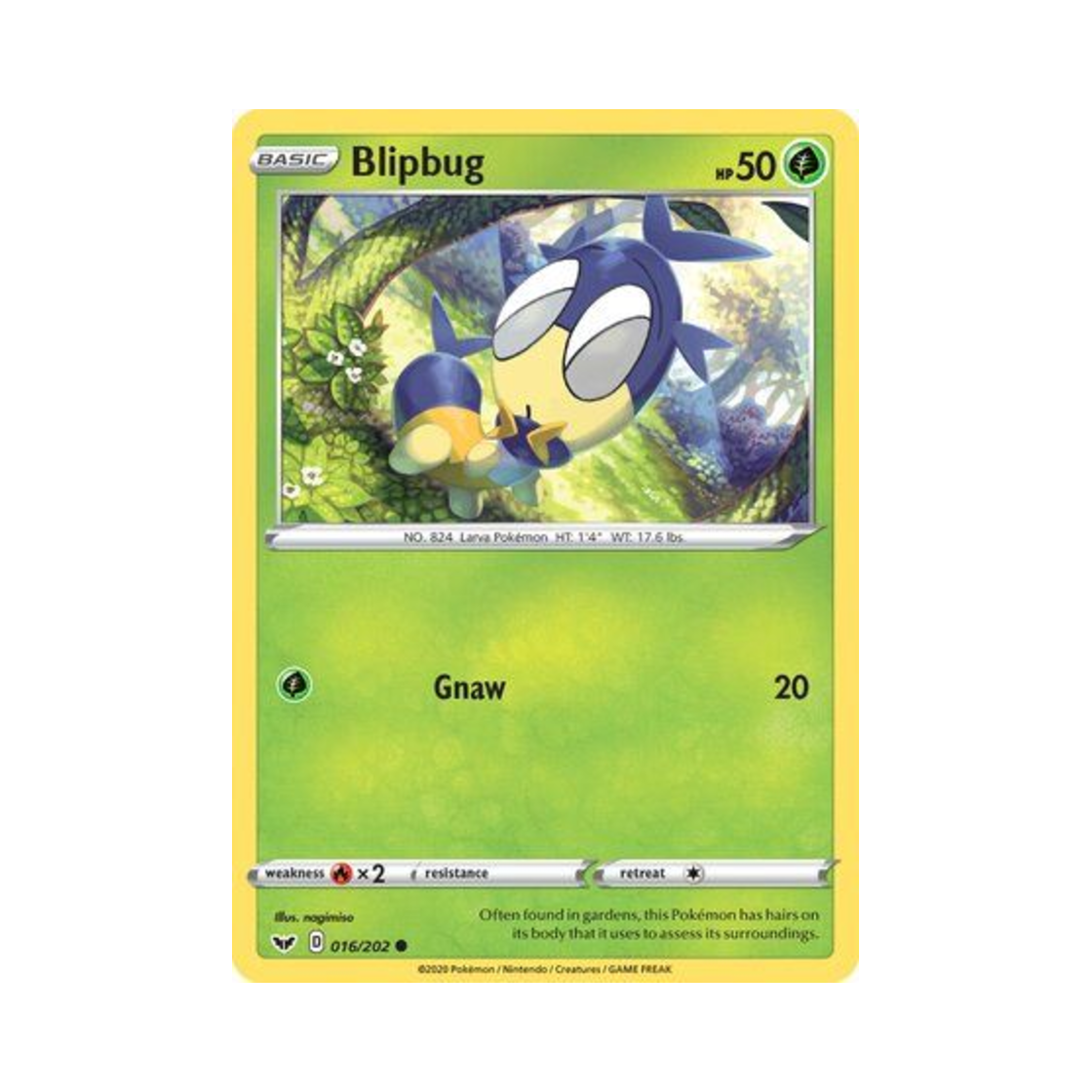 포켓몬 TCG 두루지벌레 C 소드 & 실드 (영문판)(Pokemon TCG Blipbug C Sword & Shield (English Ver.))