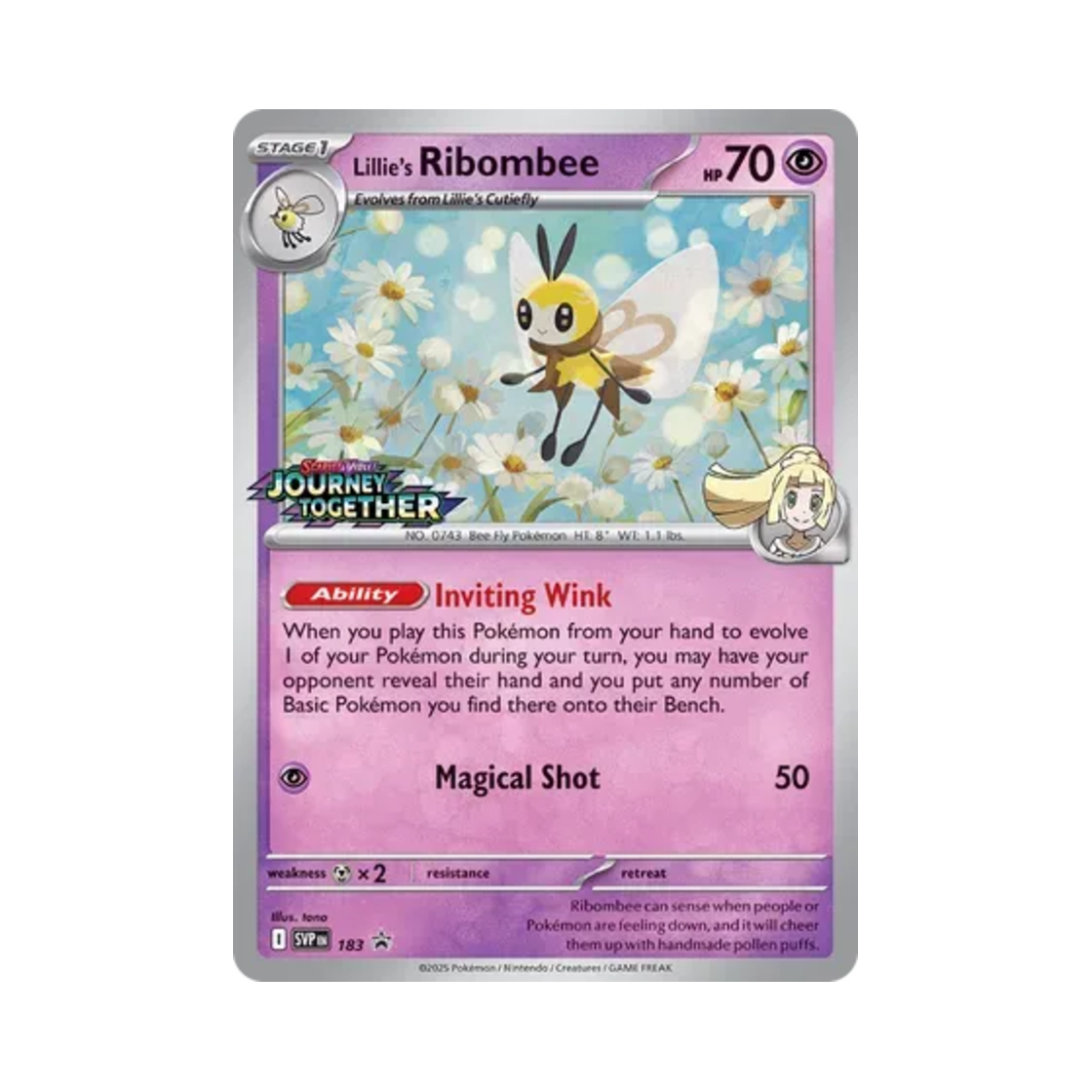 포켓몬 TCG 릴리에의 에리본 P 스칼렛 & 바이올렛 프로모 카드 (영문판)(Pokemon TCG Lillie's Ribombee P Scarlet & Violet Promos (English Ver.)) - 1