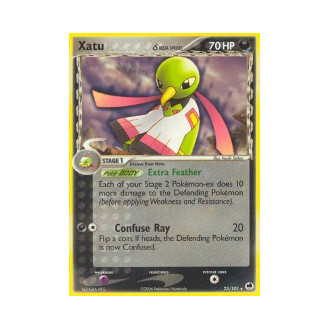 포켓몬 TCG 네이티오 R EX 드래곤 프론티어스 (영문판)(Pokemon TCG Xatu R EX Dragon Frontiers (English Ver.))