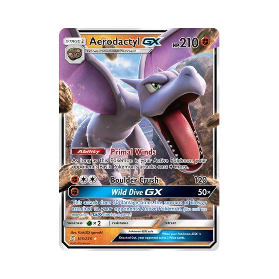 포켓몬 TCG 프테라 GX RHG 유니파이드 마인즈 (영문판)(Pokemon TCG Aerodactyl GX RHG Unified Minds (English Ver.)) - 1