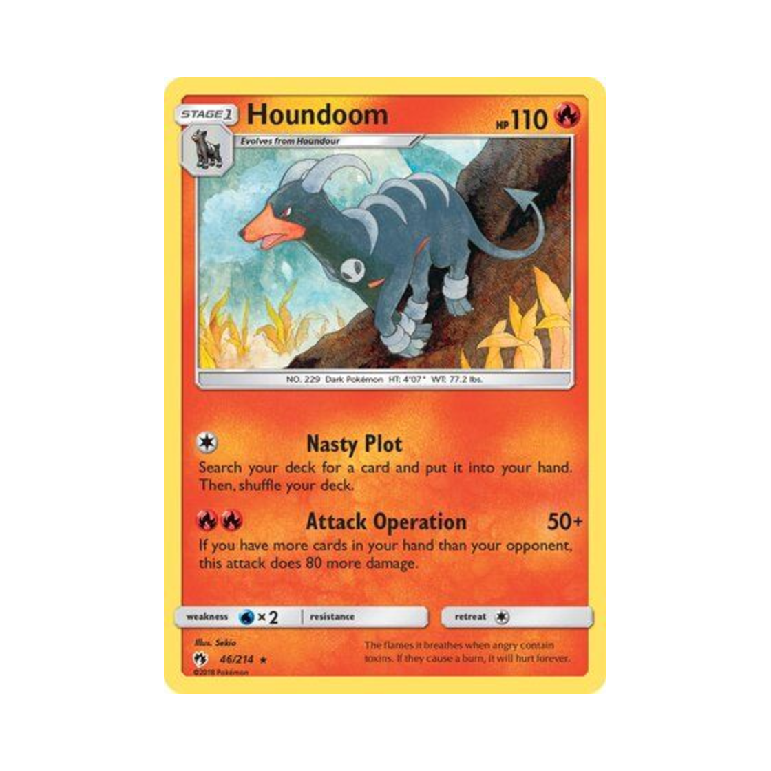 포켓몬 TCG 헬가 R 로스트 썬더 (영문판)(Pokemon TCG Houndoom R Lost Thunder (English Ver.)) - 1