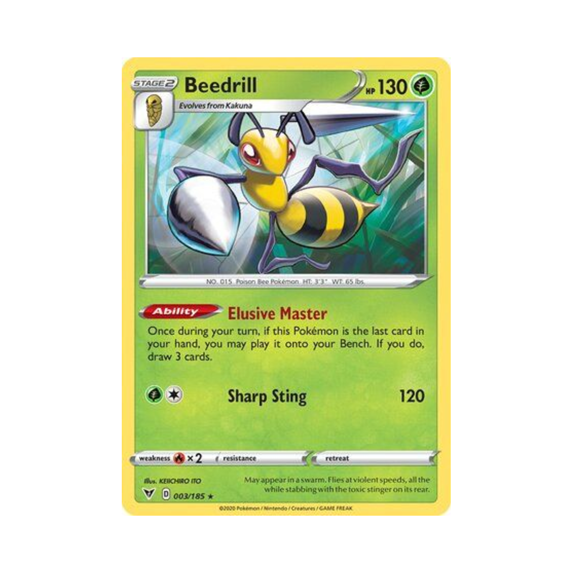 포켓몬 TCG 독침붕 R 비비드 볼티지 (영문판)(Pokemon TCG Beedrill R Vivid Voltage (English Ver.)) - 1
