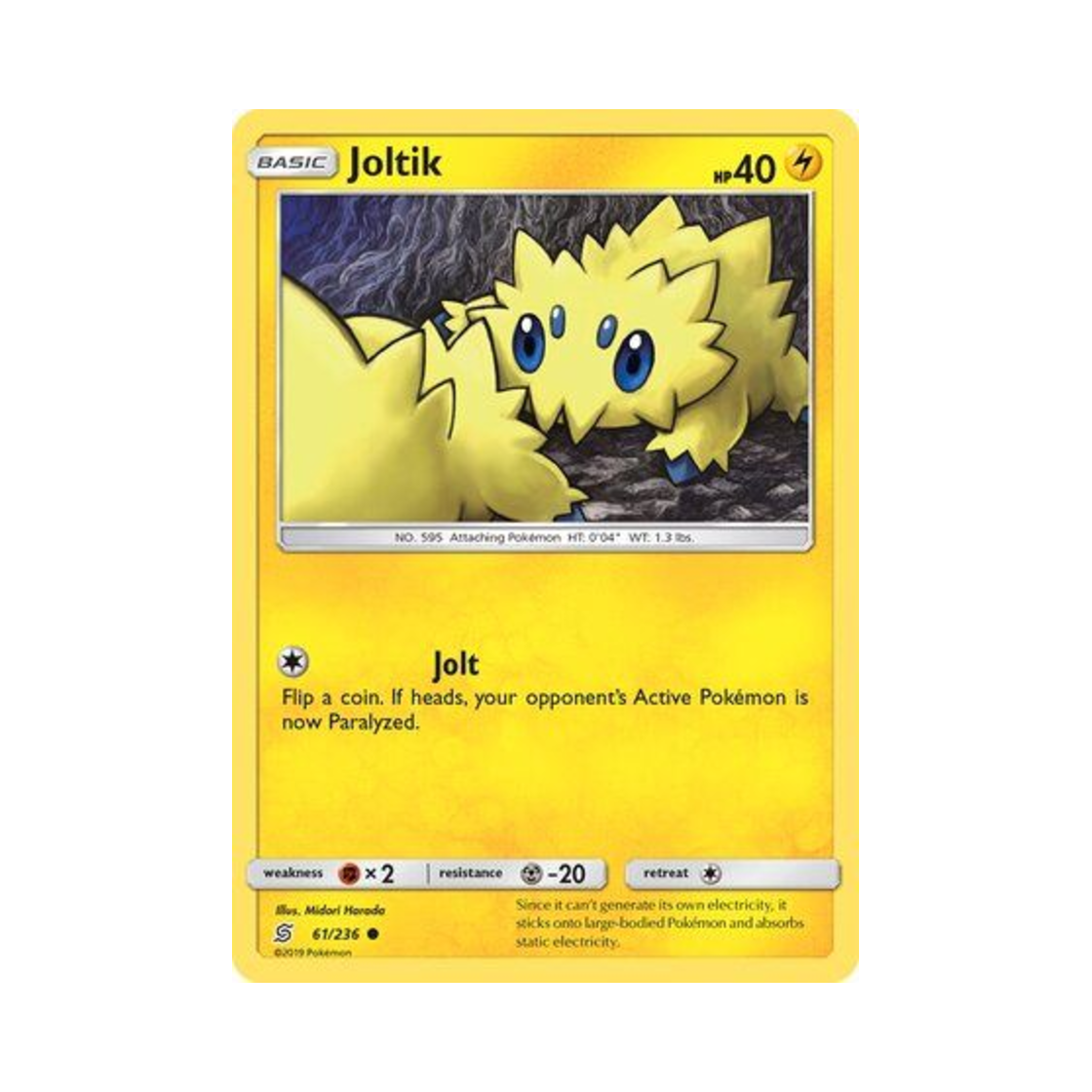 포켓몬 TCG 파쪼옥 C 유니파이드 마인즈 (영문판)(Pokemon TCG Joltik C Unified Minds (English Ver.)) - 1