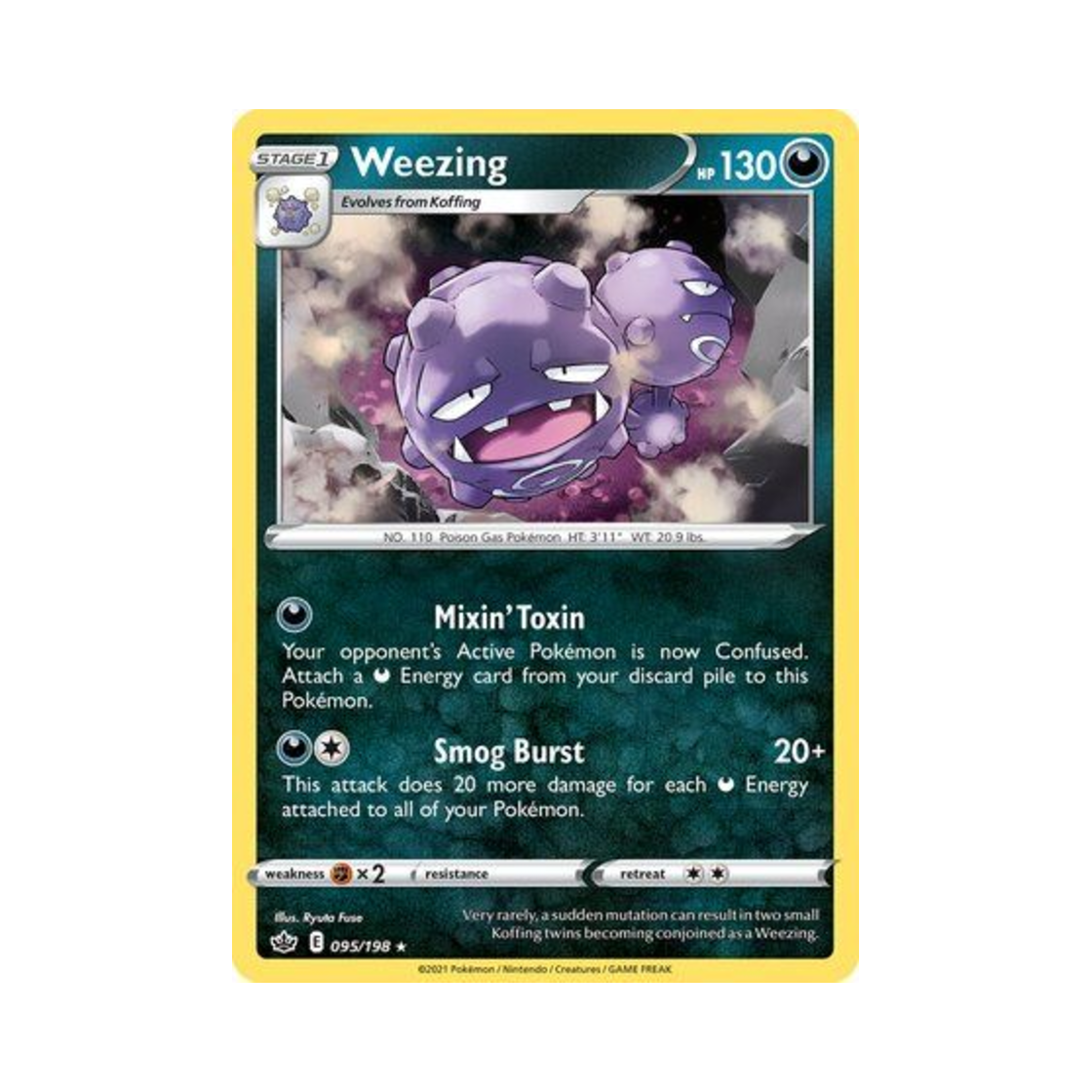 포켓몬 TCG 또도가스 R 칠링 레인 (영문판)(Pokemon TCG Weezing R Chilling Reign (English Ver.)) - 1
