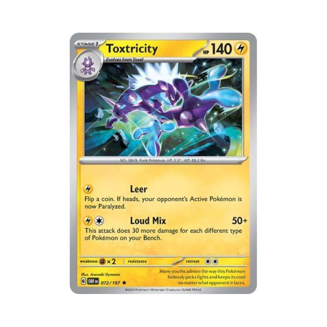 포켓몬 TCG 스트린더 R 옵시디언 플레임즈 (영문판)(Pokemon TCG Toxtricity R Obsidian Flames (English Ver.)) - 1