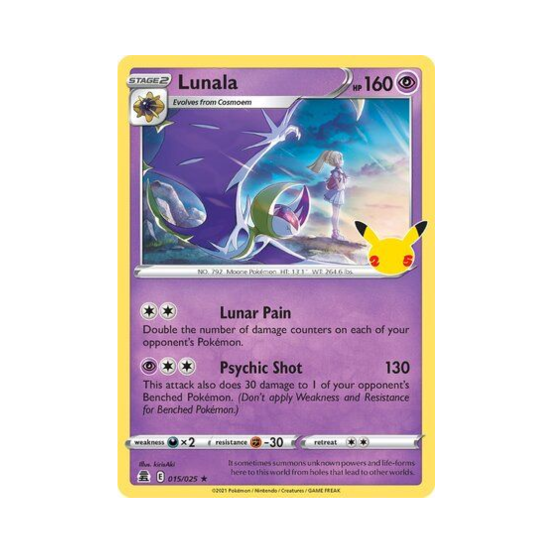 포켓몬 TCG 루나아라 RH 셀레브레이션즈 (영문판)(Pokemon TCG Lunala RH Celebrations (English Ver.)) - 1