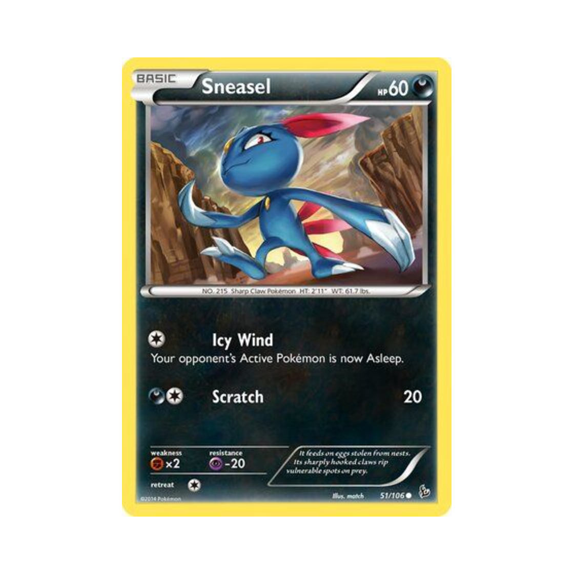 포켓몬 TCG 포푸니 C 플래시파이어 (영문판)(Pokemon TCG Sneasel C Flashfire (English Ver.)) - 1