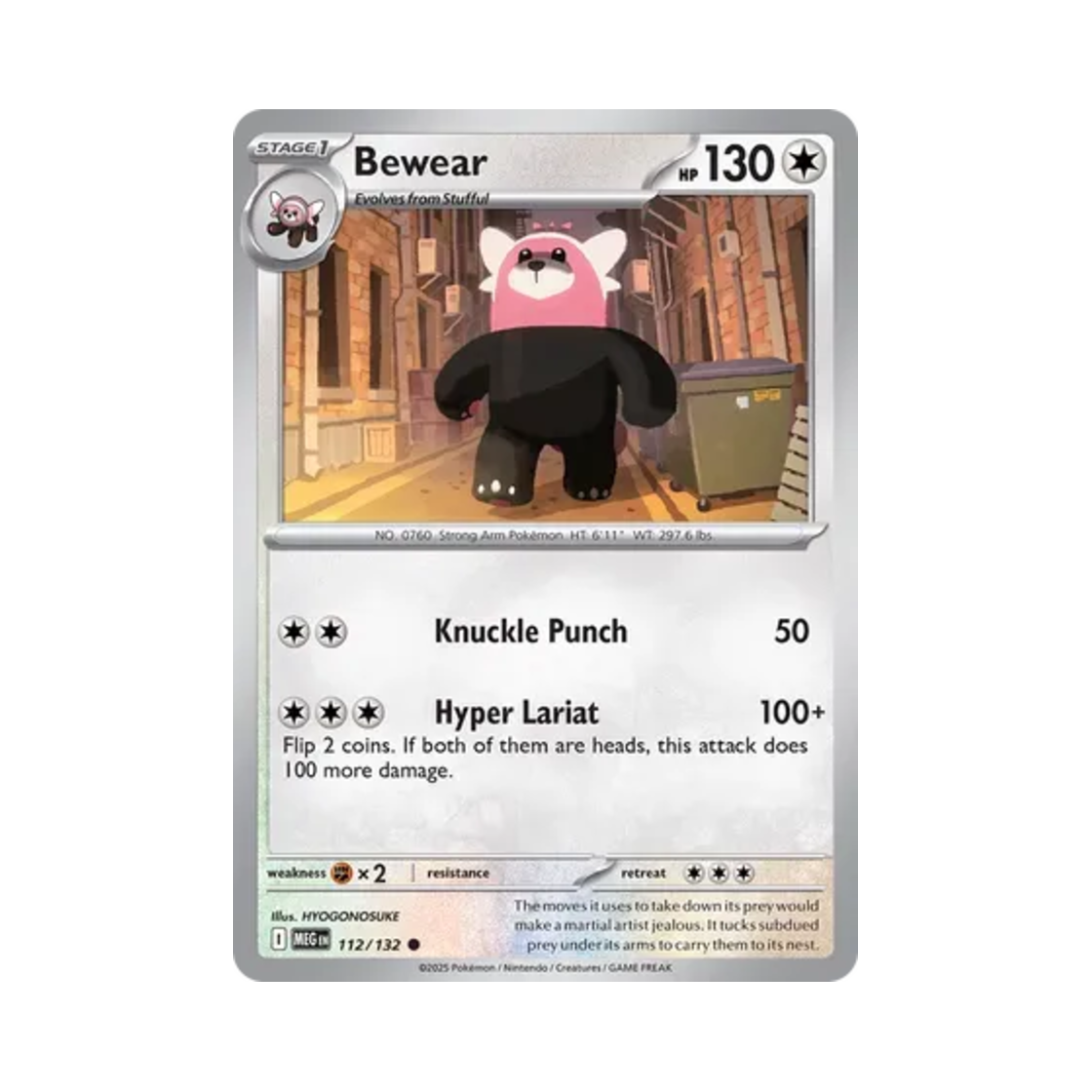 포켓몬 TCG 이븐곰 C 메가 에볼루션 (영문판)(Pokemon TCG Bewear C Mega Evolution (English Ver.))