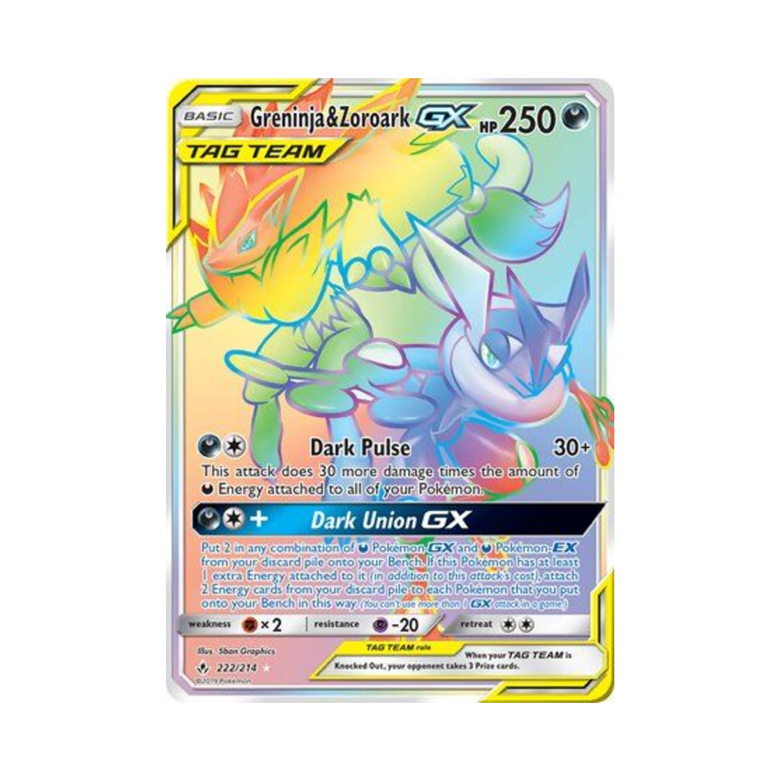 포켓몬 TCG 개굴닌자 & 조로아크 GX RR 언브로큰 본즈 (영문판)(Pokemon TCG Greninja & Zoroark GX RR Unbroken Bonds (English Ver.)) - 1