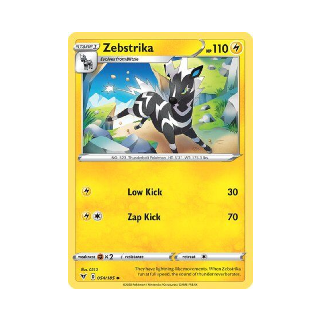 포켓몬 TCG 제브라이카 U 비비드 볼티지 (영문판)(Pokemon TCG Zebstrika U Vivid Voltage (English Ver.)) - 1